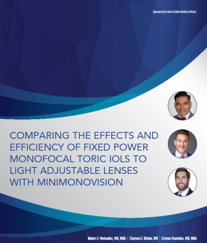 Comparing The Effects And Efficiency Of Fixed Power Monofocal Toric IOLs To Light Adjustable Lenses With Minimonovision Comparing The Effects And Efficiency Of Fixed Power Monofocal Toric IOLs To Light Adjustable Lenses With Minimonovision