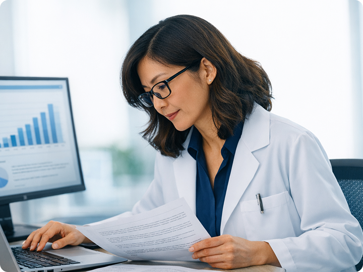 Image of a man during an eye examination