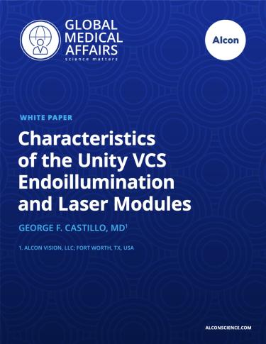 Characteristics of the Unity VCS Endoillumination and Laser Modules