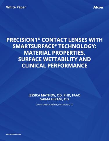 PRECISION1™ Contact Lenses with SMARTSURFACE Technology: Material Properties, Surface Wettability and Clinical Performance