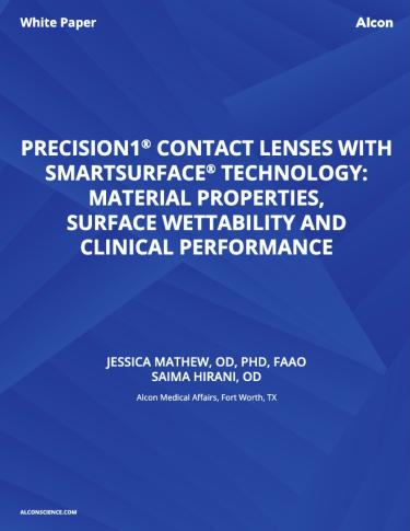 PRECISION1™ Contact Lenses with SMARTSURFACE Technology: Material Properties, Surface Wettability and Clinical Performance