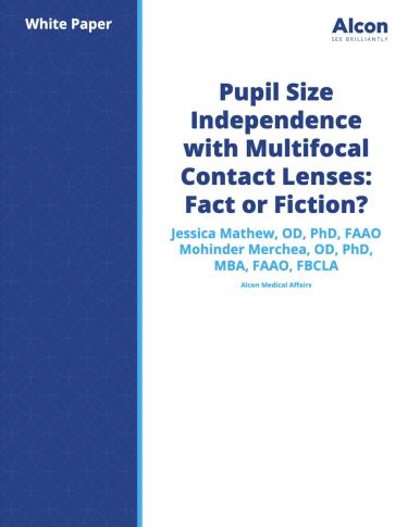 Pupil Size Independence with Multifocal Contact Lenses: Fact or Fiction? (Iberia)