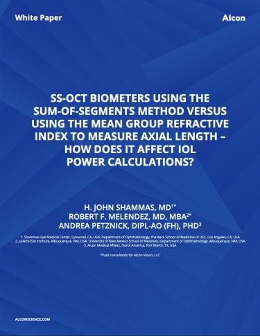 SS-OCT Biometers Using the SOS versus Mean Group Refractive Index to Measure Axial Length