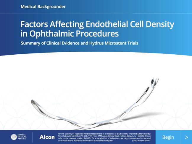 Factors Affecting Endothelial Cell Density in Ophthalmic Procedures​: Summary of Clinical Evidence and Hydrus Microstent Trials